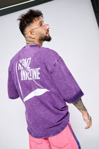 CORE IDENTITY — PURPLE ACID WASH OVERSIZED TEE