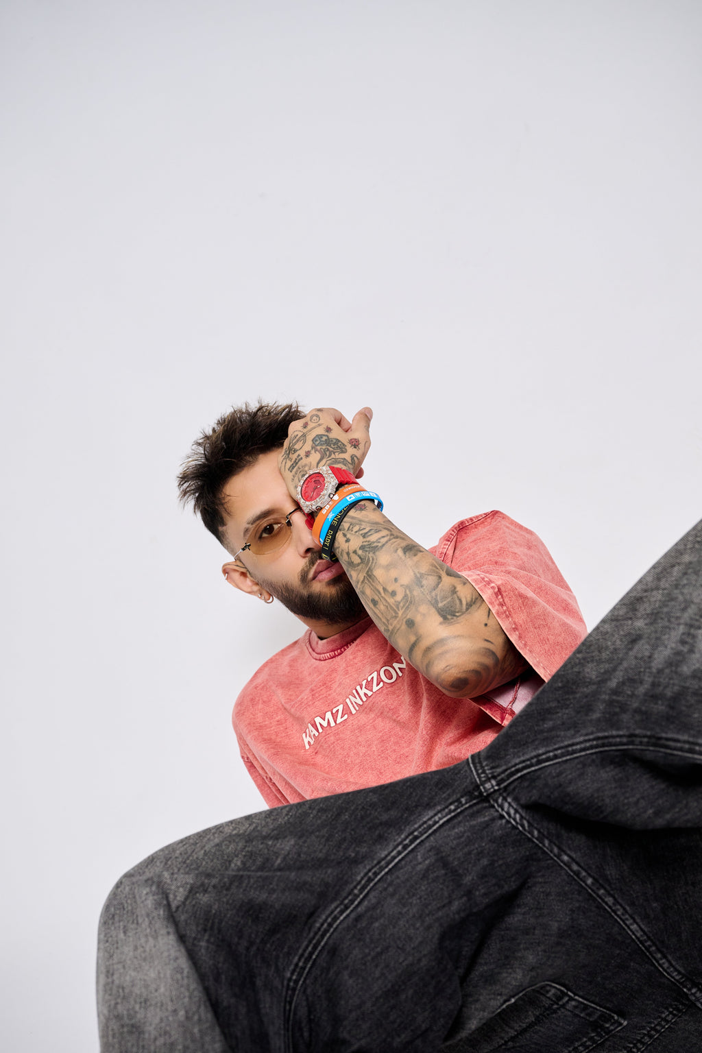 SAINTS & SINNERS — WASHED CORAL OVERSIZED TEE