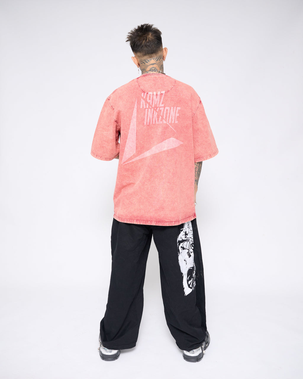 ALL WE NEED IS MONEY — WASHED CORAL OVERSIZED TEE