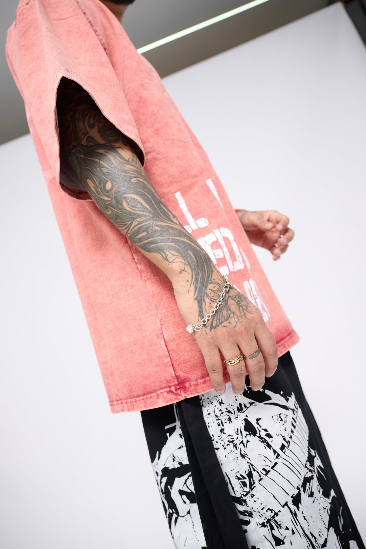 ALL WE NEED IS MONEY — WASHED CORAL OVERSIZED TEE