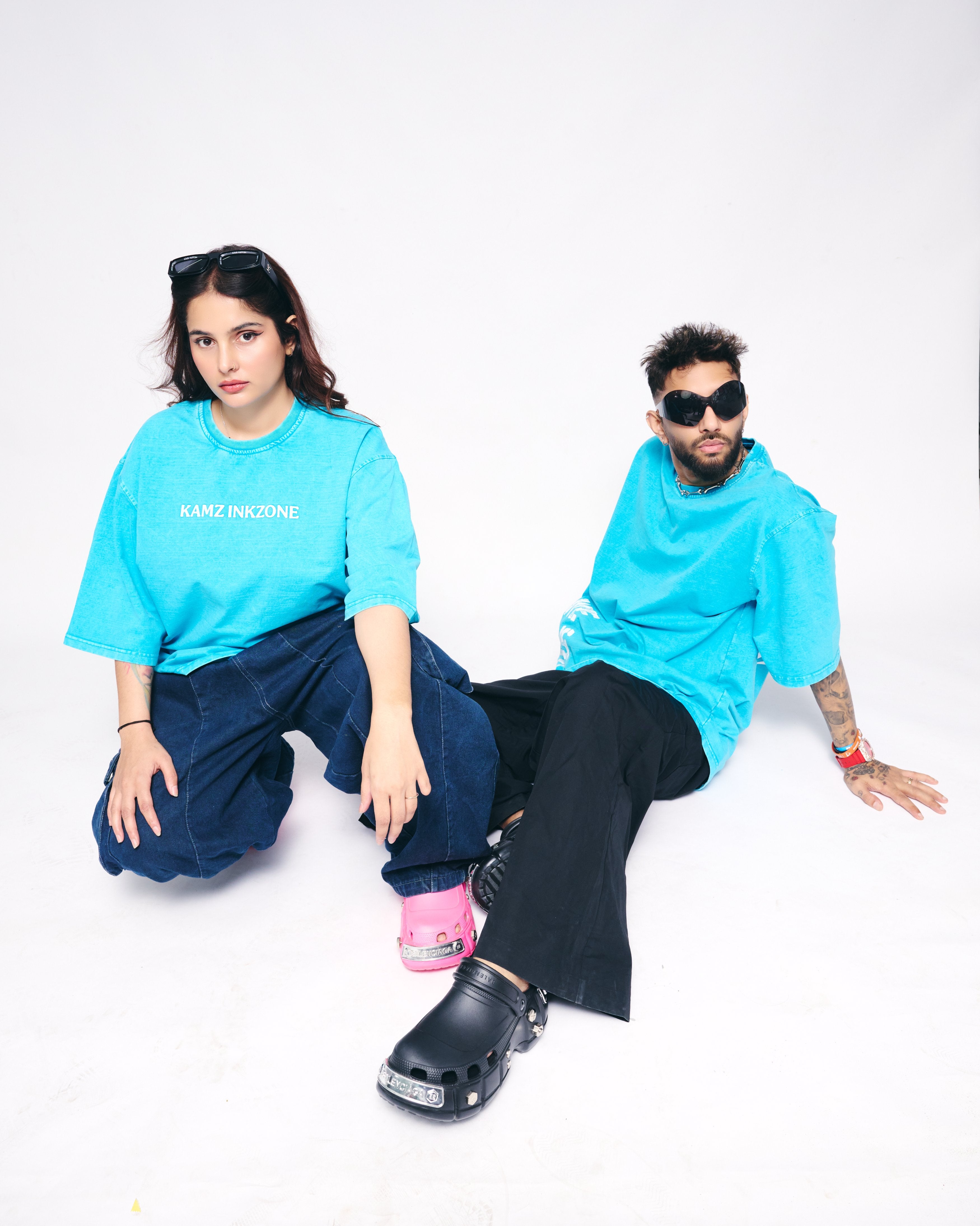CORE IDENTITY — AQUA WASH OVERSIZED TEE