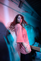 ALL WE NEED IS MONEY — WASHED CORAL OVERSIZED TEE