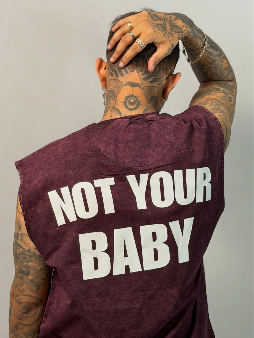 NOT YOUR BABY — Vintage Purple Washed Tank