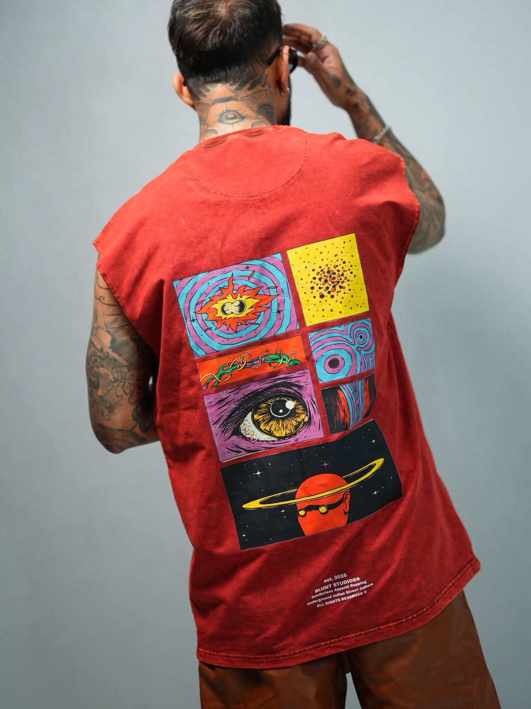 Red Alert Vintage Washed Oversized Tank