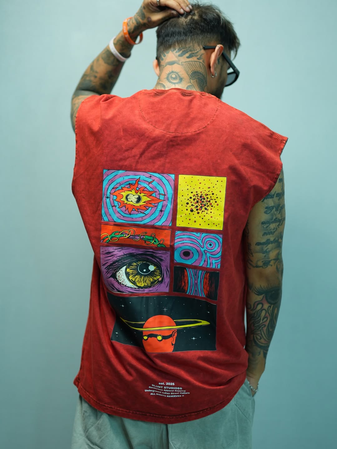 Red Alert Vintage Washed Oversized Tank